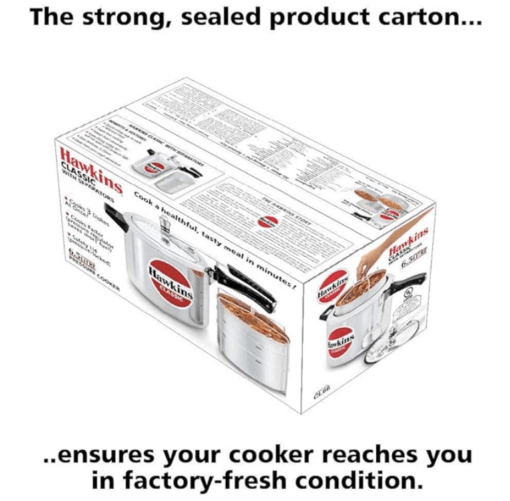 Hawkins Classic 6.5L Pressure Cooker with Aluminium Separators - Image 2